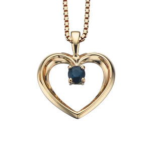 Scrouples – 14 karat guld vedhæng med safir – 210105