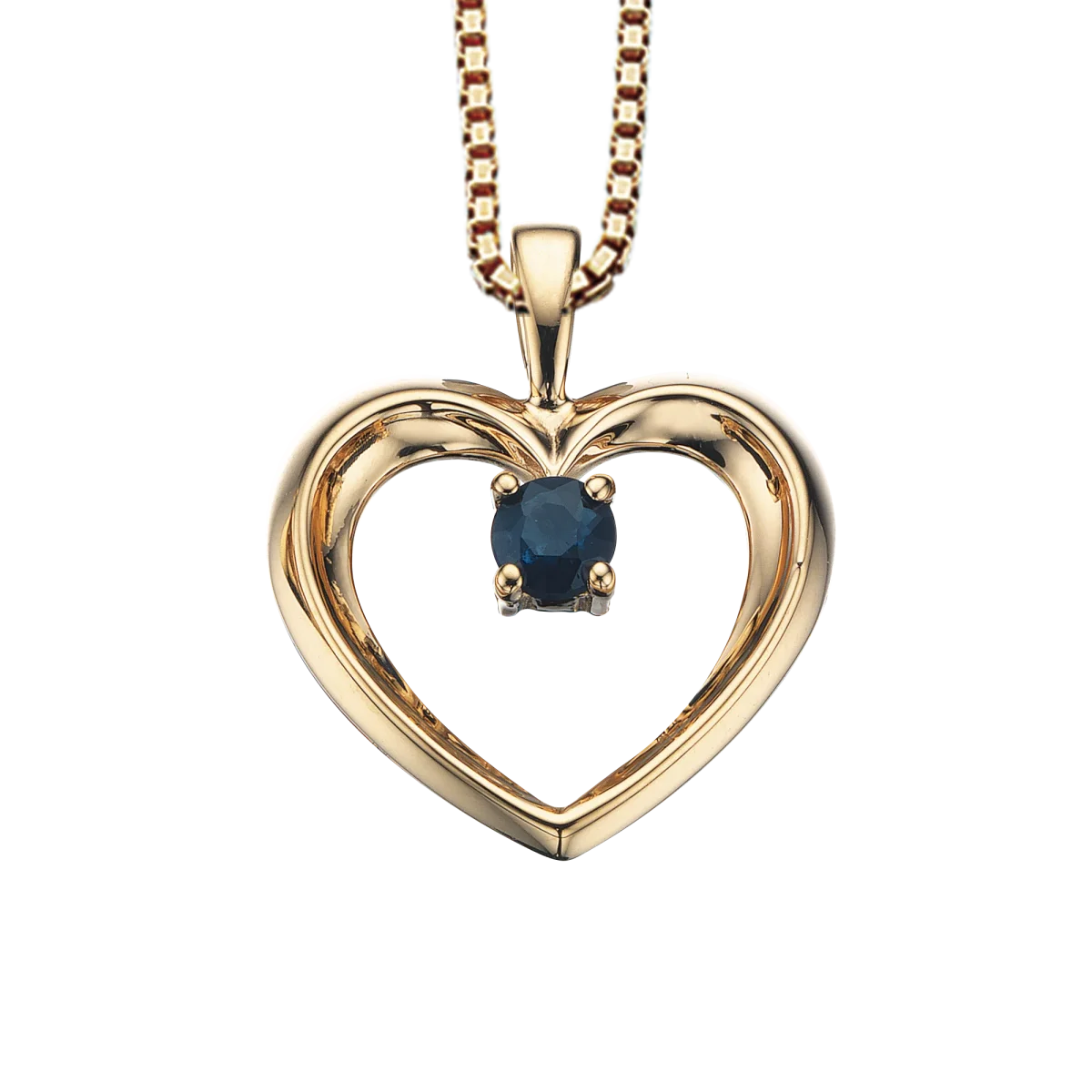Scrouples – 14 karat guld vedhæng med safir – 210105