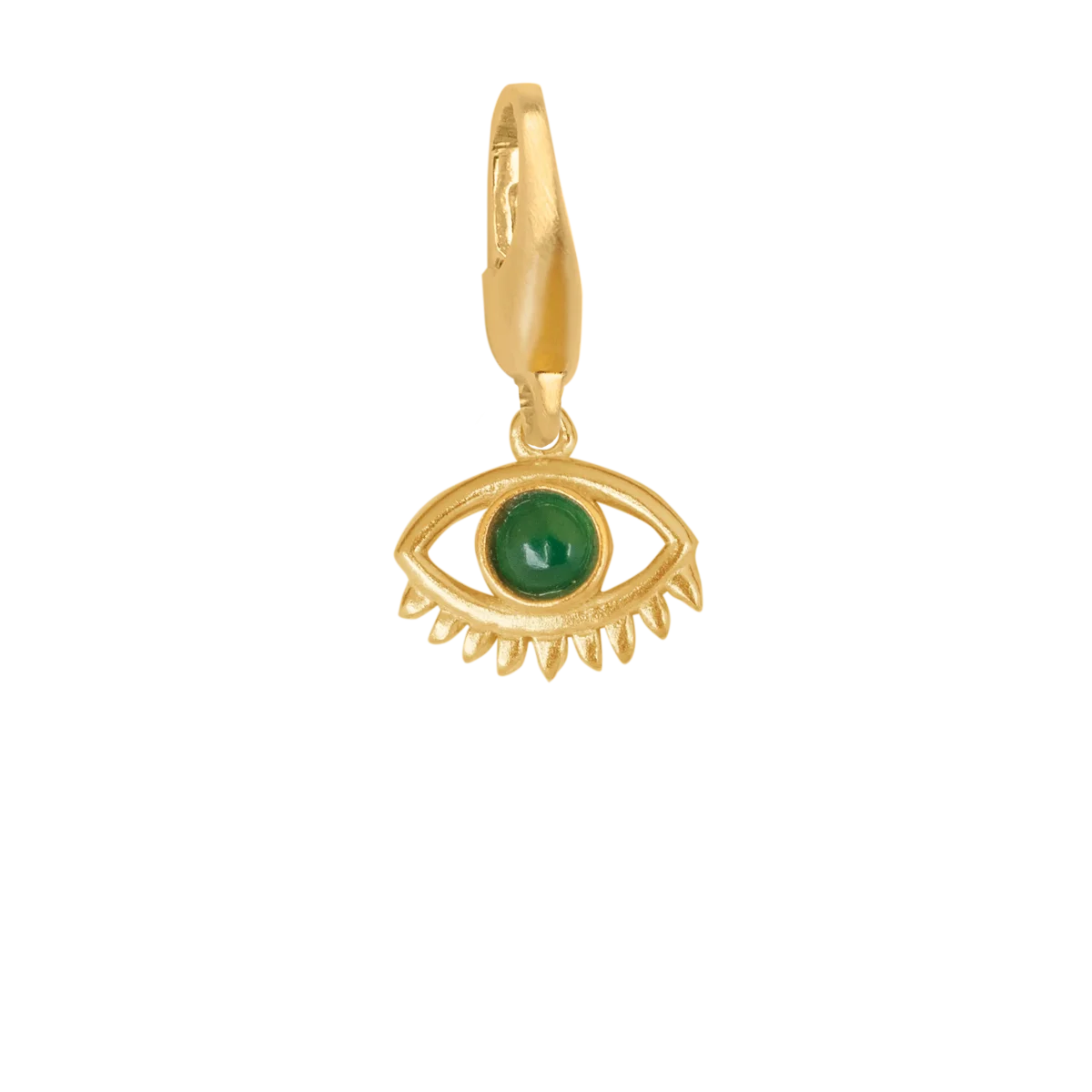 byBiehl – Protective Evil Eye Charm i Guldbelagt med grøn agat – 7-5216-gp-b - Billede 2