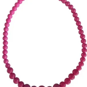 Halskæde med plastperler; Kamma – pink