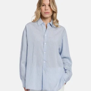 Dondup Shirt Blue and White Stripe