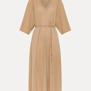forte_forte brushed cashmere wool twin-set noisette