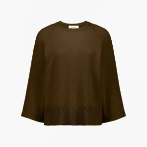 FTC Relaxed Fit Pullover with Side Seam Slits Espresso
