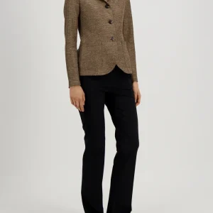 Harris Wharf s.b.Fitted Blazer Linen Honeycomb Brown