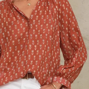 M.A.B.E Ari Print L/S Top Rust