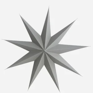 Stjerne - 9 punkt - 45 cm - Grå/grøn | House Doctor