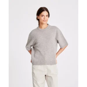 Tulle Strik - O-Neck - Stone grey